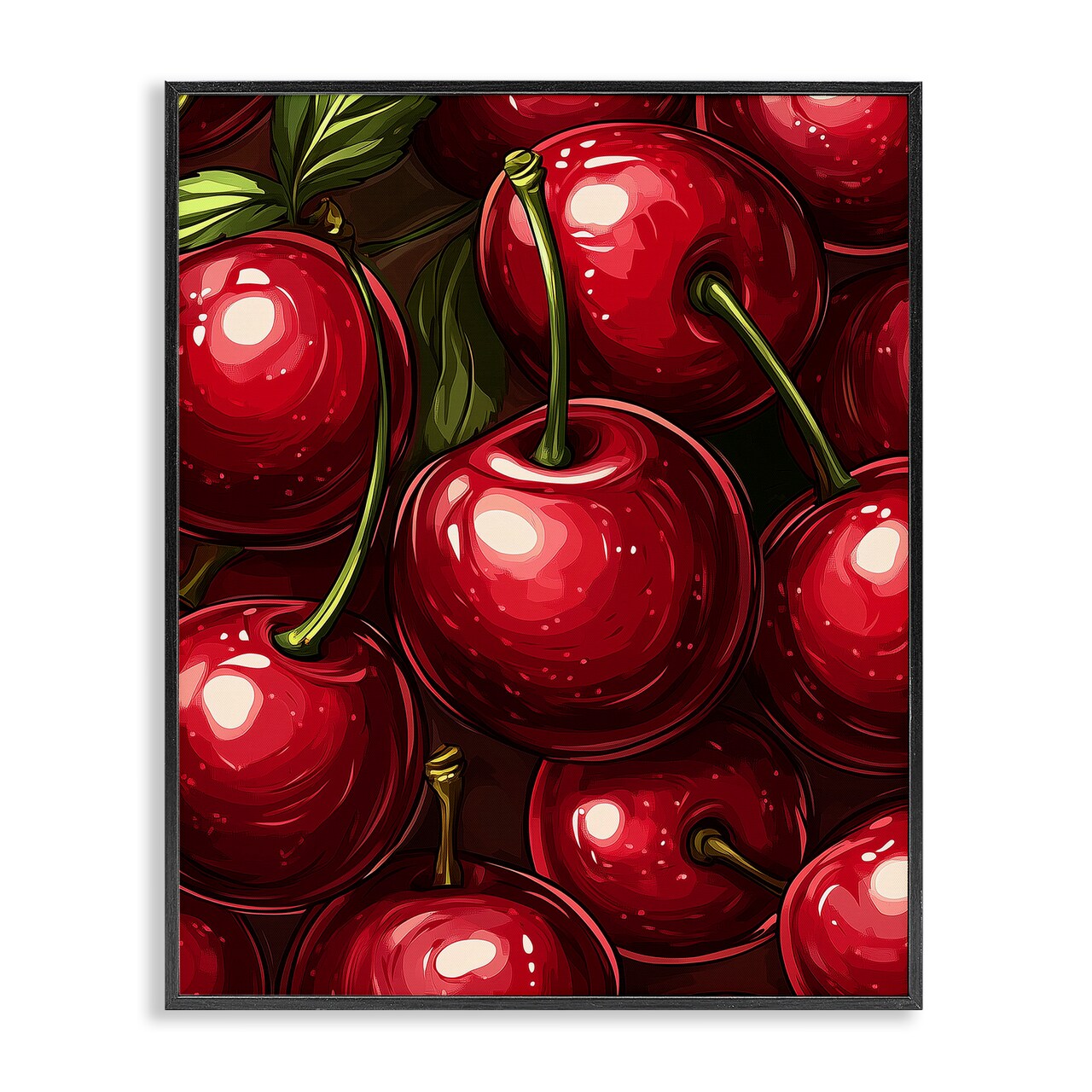 Stupell Industries Lush Juicy Cherries Harvest Framed Giclee, design by Christine Simpson Art